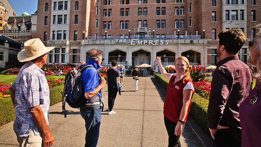Hidden Victoria guide pointing out the Empress Hotel